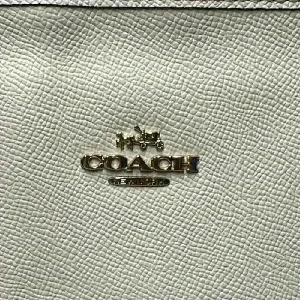 Coach City Zip Tote Shoulder Bag Chalk Cross Grain Leather F58846
